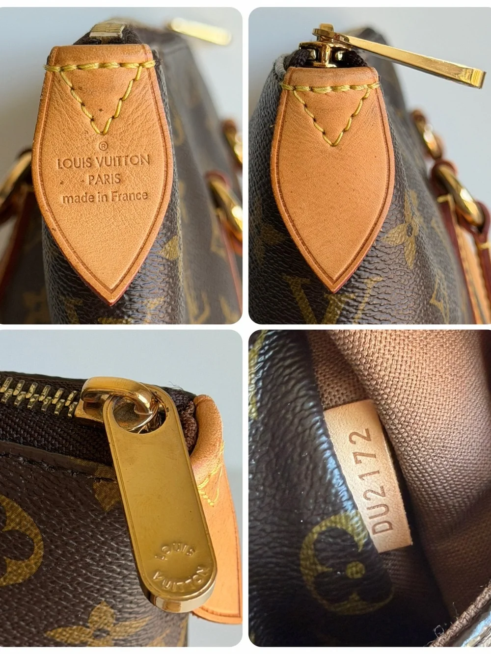 Authentic Louis Vuitton Totally GM Monogram Canvas Shoulder Handbag Tote Purse